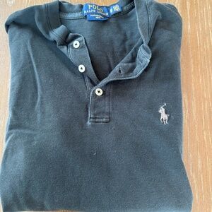 Mens Polo Featherweight Mesh Long sleeve Shirt